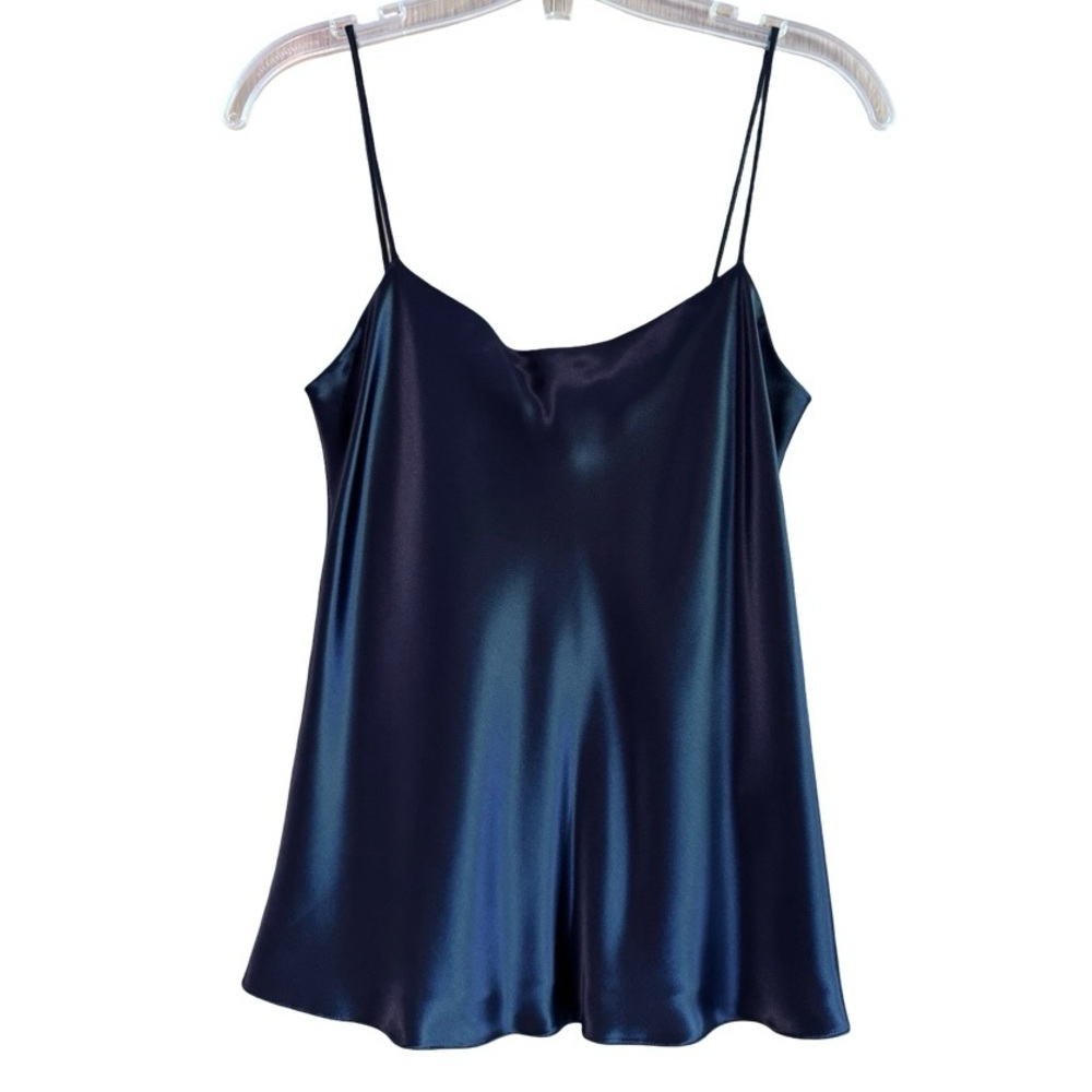 THE ROW BIGGINS SILK SATIN CAMISOLE INDIGO S NWT - Picture 7 of 11